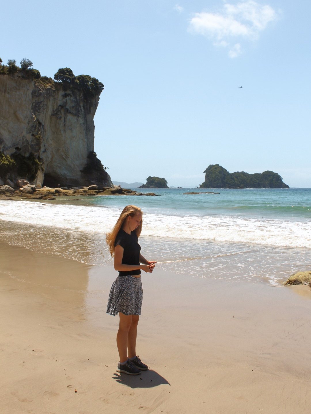 A summer’s day at stingray bay - back when my hair was long!