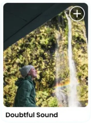 A location card from the NZ road trip guide