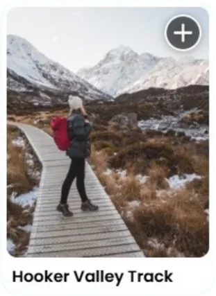 A location card from the NZ road trip guide
