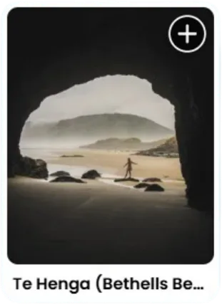 A location card from the NZ road trip guide
