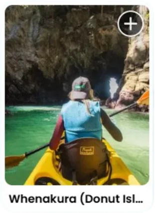 A location card from the NZ road trip guide