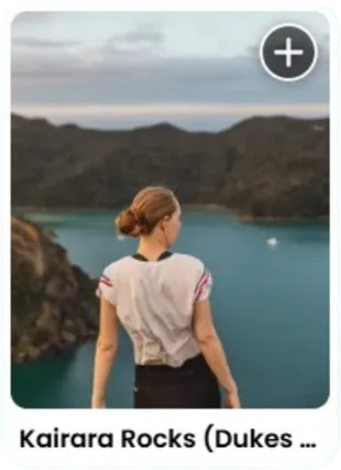 A location card from the NZ road trip guide