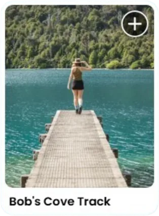 A location card from the NZ road trip guide