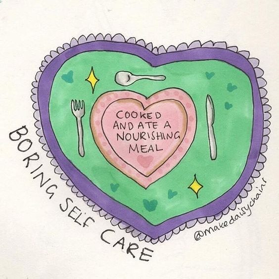 Boring Self Care: ate a meal